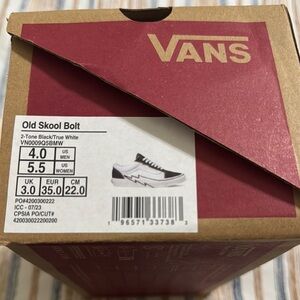 Vans Old Skool Bolt Kid Shoes - Black and White